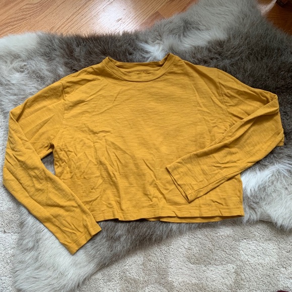 Lou & Grey Tops - Cropped gold long sleeve tee from Lou & Grey